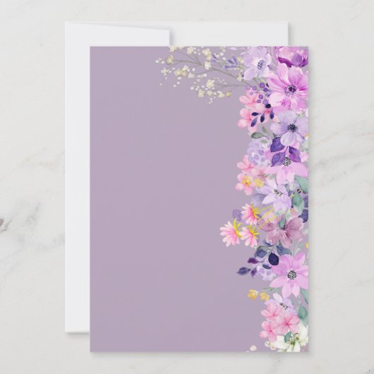 Wildflowers Sweet 16 Birthday Celebration 招待状 (裏面)