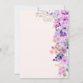 Wildflowers Sweet 16 Birthday Celebration 招待状 (裏面)