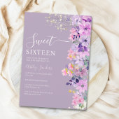 Wildflowers Sweet 16 Birthday Celebration 招待状
