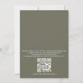 Wildflowers Vine Rustic Elegant QR Code Wedding 招待状 (裏面)