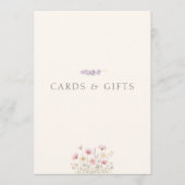 Wildflowers Wedding Cards & Gifts Table Sign (正面)