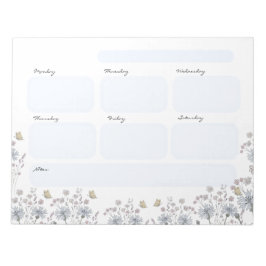 Wildflowers with butterfly ノートパッド