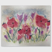 Wildflowers with poppies  ラッピングペーパー (フラット)