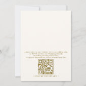 Wildflowers wood Mason Jars Boho QR Code Wedding 招待状 (裏面)