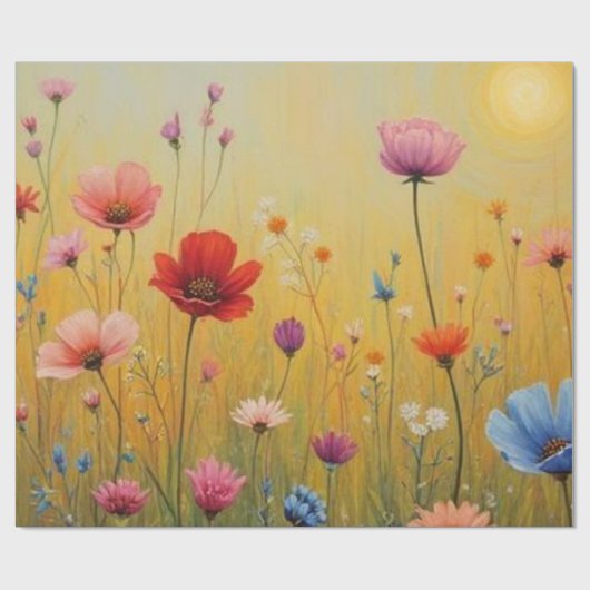 "Wildflowers" Wrapping Paper ラッピングペーパー (フラット)