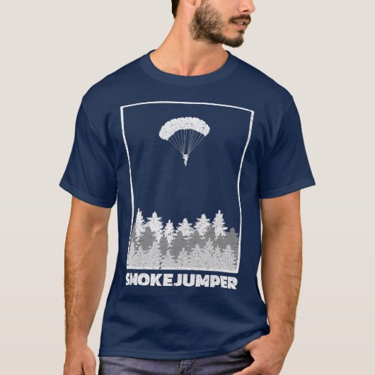 Wildland Firefighter Smoke Jumper Retro Tシャツ (正面)