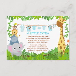 Wildlife Adventure Baby Shower Card エンクロージャーカード