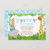 Wildlife Adventure Baby Shower Card エンクロージャーカード (正面/裏面)