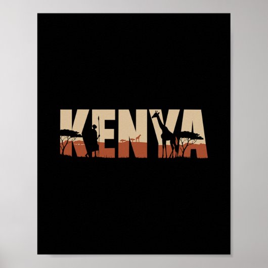 Wildlife African Vacation Travel To Kenya  ポスター (正面)