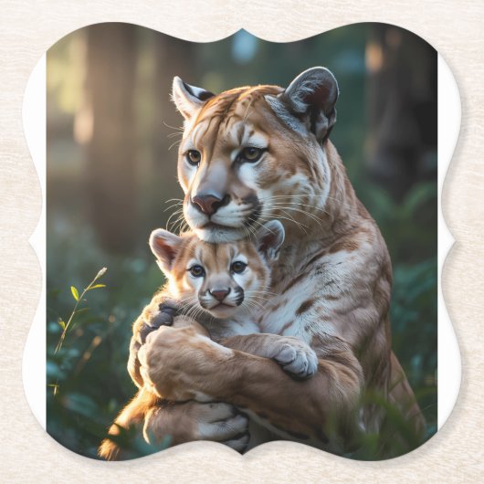  Wildlife Animal Coaster, Safari Home Decor. ペーパーコースター (正面)