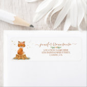 Wildlife Animal Fox Flower ラベル (インサイチュ)