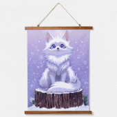 wildlife animals winter to spring :Fox & Rabbit 吊り下げ型タペストリー (正面)