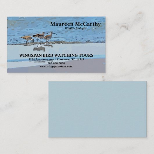 Wildlife Biologist Birdwatching Tours Ecotourism 名刺 (正面/裏面)