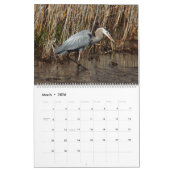 Wildlife Calendar, Waterbirds, Herons カレンダー (3月 2026)