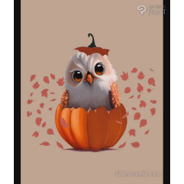 wildlife cute Forest animals : Owl, & Rabbit 吊り下げ型タペストリー