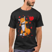 Wildlife Dab Animals Dabbing Fox Valentine's Day k Tシャツ (正面)