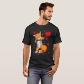 Wildlife Dab Animals Dabbing Fox Valentine's Day k Tシャツ (正面フル)