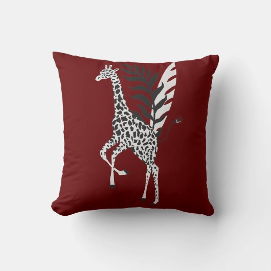 wildlife friendship - Giraffe cushion クッション (正面)