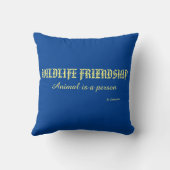 Wildlife Friendship - Giraffe Deep Blue クッション (裏面)