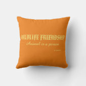 wildlife friendship - Orange Giraffe cushion クッション (裏面)