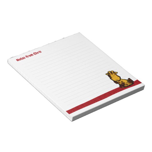 Wildlife Giraffe Note Pad ノートパッド (アングル)