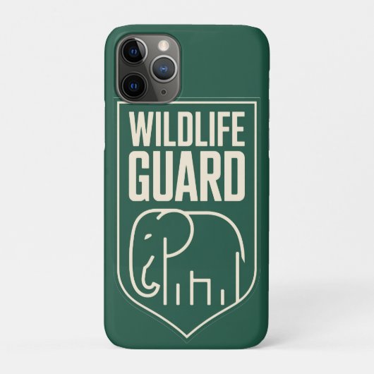 "Wildlife Guard" ミニマリスト象シールドエンブレム Case-Mate iPhoneケース (裏)
