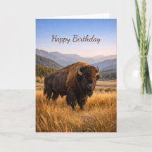 Wildlife Landscape American Bison Birthday