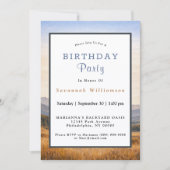 Wildlife Landscape American Bison Birthday 招待状 (正面)