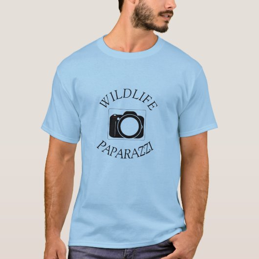 Wildlife Paparazzi – 写真家 Tシャツ (正面)