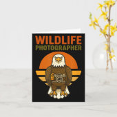Wildlife Photographer Bald Eagle Bird Photography カード (黄色い花)