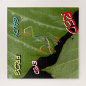 Wildlife Puzzle: Red Eyed Gaudy Frog Jigsaw Puzzle ジグソーパズル (横)