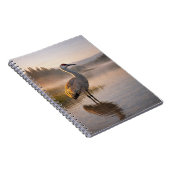 Wildlife Sandhill Crane Serene Wetland Scene ノートブック (右側)