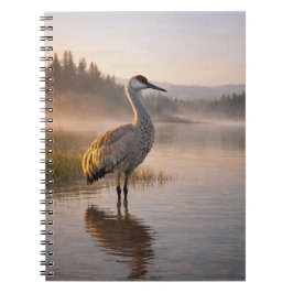 Wildlife Sandhill Crane Serene Wetland Scene ノートブック