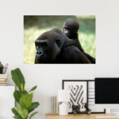 Wildlife Set - Gorilla Close-up Poster ポスター (ホームオフィス)