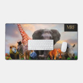 wildlife-themed desk mat featuring stunning,  デスクマット (キーボード&マウス)
