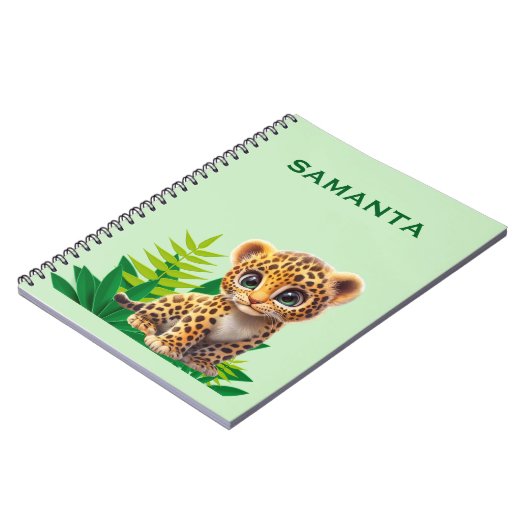 Wildlife Themed Notebook with Name ノートブック (左側)