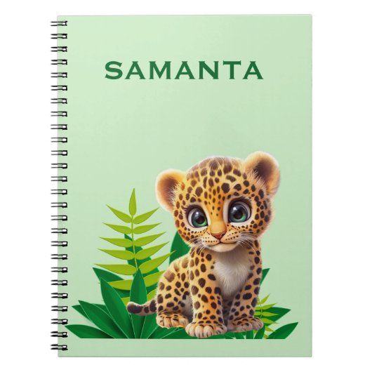 Wildlife Themed Notebook with Name ノートブック (正面)