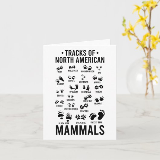 Wildlife Tracks Of North American Mammals - Wildli カード (黄色い花)
