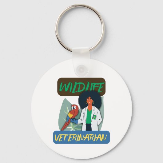 Wildlife Veterinarian – Exotic Animal Vet Design キーホルダー (正面)