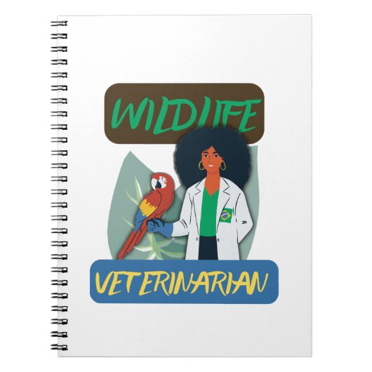 Wildlife Veterinarian – Exotic Animal Vet Design ノートブック (正面)