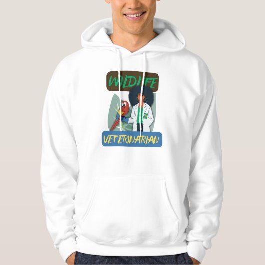 Wildlife Veterinarian – Exotic Animal Vet Design パーカ (正面)