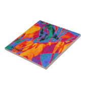 Wildly Colorful Abstract Art by PiCassieO タイル (側面)