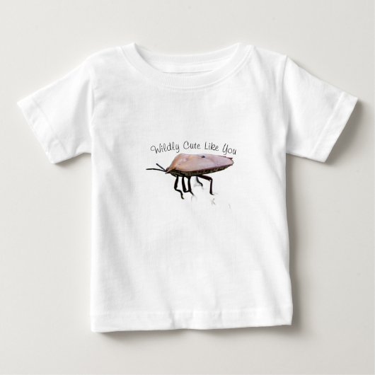 Wildly Cute Macro Insect Pattern Baby T-Shirt ベビーTシャツ (正面)