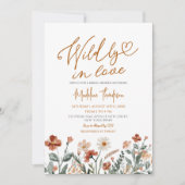 Wildly in Love Fall Wildflower Bridal Shower 招待状 (正面)