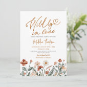 Wildly in Love Fall Wildflower Bridal Shower 招待状 (スタンド正面)