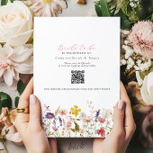 Wildly In Love Watercolor Wildflower Bridal Shower 招待状