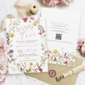 Wildly In Love Wildflower Floral Bridal Shower 招待状