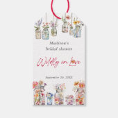 Wildly In Love Wildflower Watercolor Bridal Shower ギフトタグ (正面)