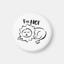 Wildly Punny — ライオンなんて怖くない ミニマリスト ライオンアート マグネット
