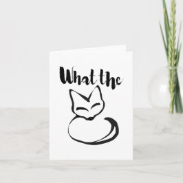 Wildly Punny — What the Fox? ミニマリスト駄洒落アート ノートカード